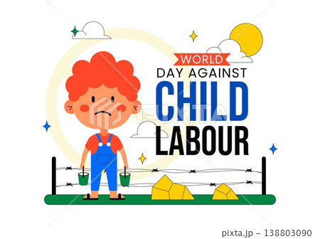 World Day Against Child Labour Vector Illustration Featuring Child Protection Awareness, Stop Exploitation Symbol and Social Justice Campaign Design World Day Against Child Labour Vector Illustration Featuring Child Protection Awareness, Stop Exploitation Symbol and Social Justice Campaign Design 138803090