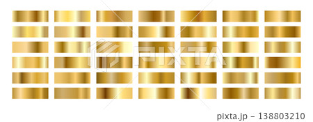 Abstract design collection with Gold gradient. Bronze Foil for yellow steel. Shiny copper metal on transparent background. Vector illustration Abstract design collection with Gold gradient. Bronze Foil for yellow steel. Shiny copper metal on transparent background. Vector illustration 138803210