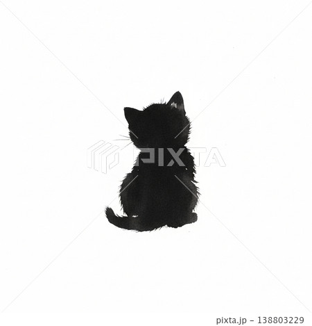 黒こにゃんこの後ろ姿4 138803229