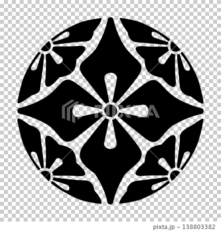 文様　唐花菱 138803382