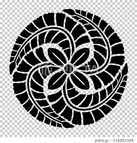 Pattern: Four Tomoe Wisteria 138803384