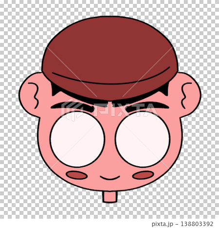 Chibi Student with Maroon Hat and Yellow Suspenders Chibi Student with Maroon Hat and Yellow Suspenders 138803392