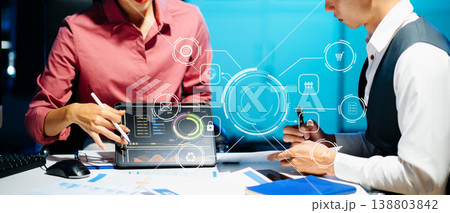 Co working process, team working.Coding software developer work with AR new design dashboard computer icons.team business concept Co working process, team working.Coding software developer work with AR new design dashboard computer icons.team business concept 138803842
