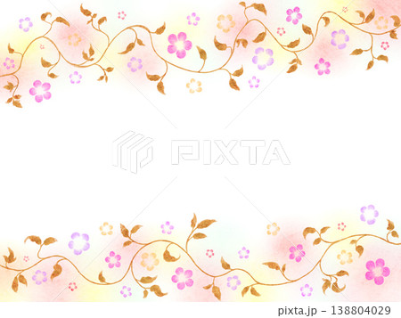 花と葉の背景 138804029