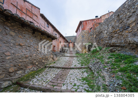 Medieval Stone Street in Albarracin, Spain Medieval Stone Street in Albarracin, Spain 138804305