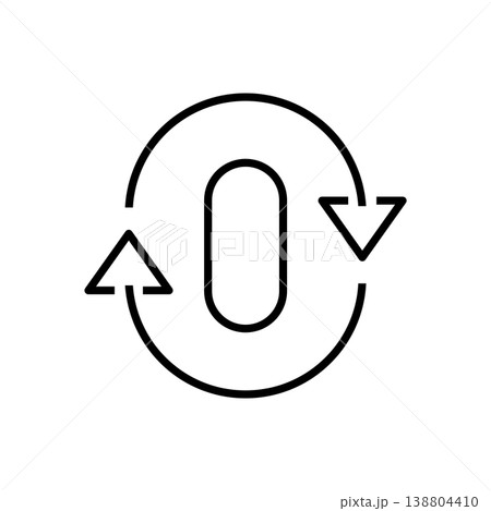 Zero Waste Circle Arrows Icon Zero Waste Circle Arrows Icon 138804410