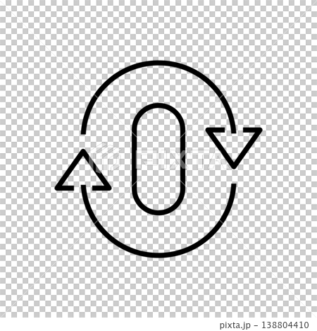 Zero Waste Circle Arrows Icon 138804410