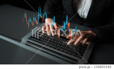 Candlestick Chart and Market Trend Analysis Marrow 138805348