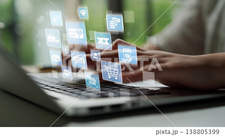 Digital gift card and online shopping system Funnel Digital gift card and online shopping system Funnel 138805399