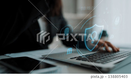 Cybersecurity Interface with AI and Biometric Protection Marrow Cybersecurity Interface with AI and Biometric Protection Marrow 138805403