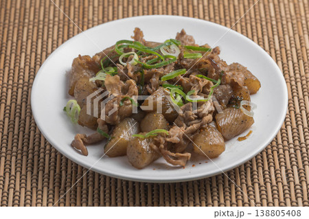 豚肉とコンニャクの焼き肉タレ炒め 138805408