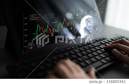 AI Algorithmic Trading Bot Interface with Stock Market Charts. Corpus AI Algorithmic Trading Bot Interface with Stock Market Charts. Corpus 138805561