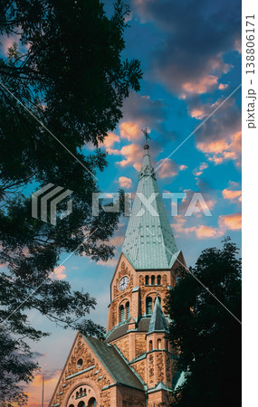 German Church (Tyska kyrkan) in Gamla Stan at Sunset 138806171