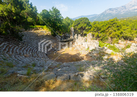 View of the Roman amphitheater in the city of Phaselis View of the Roman amphitheater in the city of Phaselis 138806319