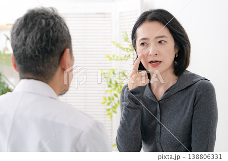 ほうれい線を気にする女性　美容医療 138806331