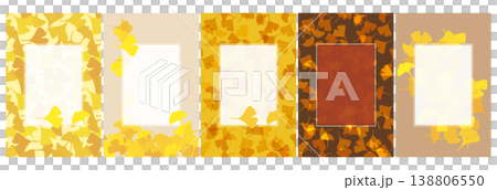 Autumn leaves background set 138806550