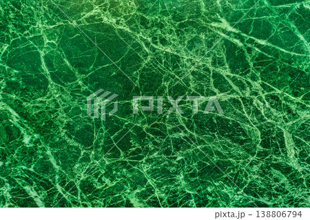 Malachite slab green marble verdant surface cracks kitchen interior structure abstract cracked pattern texture emerald background 138806794