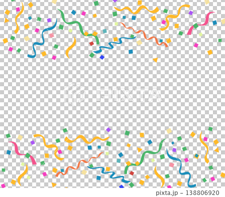 カラフルな紙吹雪のフレーム 138806920