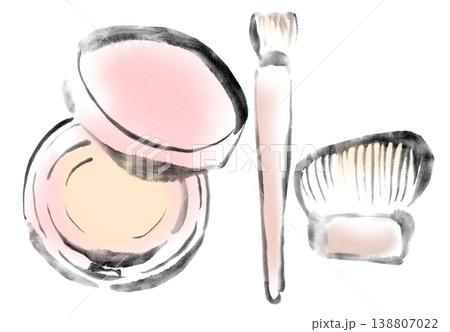 墨絵イラスト 水墨画 コスメアイテム 墨絵イラスト 水墨画 コスメアイテム 138807022