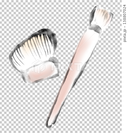 墨絵イラスト 水墨画 コスメアイテム 墨絵イラスト 水墨画 コスメアイテム 138807024