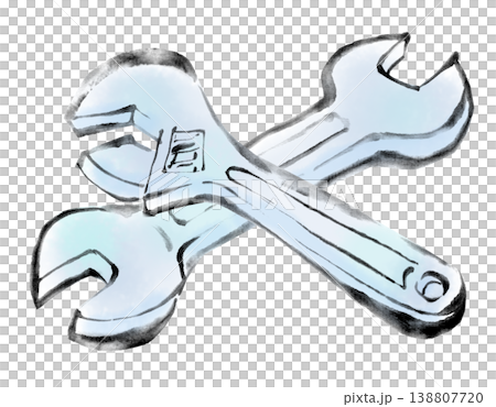 水墨畫插圖、墨繪（水墨畫）、工具套裝 138807720