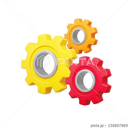 3d gear icon, maintenance and support service cogwheel. Realistic vector mechanical cog wheels representing settings, technology, system process, workflow, automation, industry and technical support 3d gear icon, maintenance and support service cogwheel. Realistic vector mechanical cog wheels representing settings, technology, system process, workflow, automation, industry and technical support 138807869