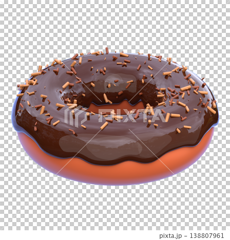 Cute 3D Chocolate Donut Icon, Sweet Glazed Dessert Snack, Soft Rounded Illustration for Bakery UI App Icon Food Sticker Dessert Design Cute 3D Chocolate Donut Icon, Sweet Glazed Dessert Snack, Soft Rounded Illustration for Bakery UI App Icon Food Sticker Dessert Design 138807961