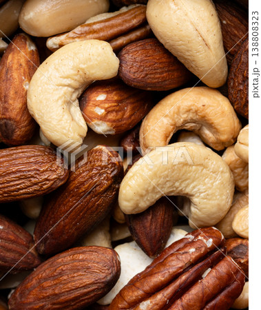 Mixed nuts macro texture healthy snack 138808323