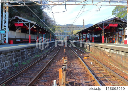 南海 九度山駅 高野山方面の風景(和歌山県九度山町) 南海 九度山駅 高野山方面の風景(和歌山県九度山町) 138808960