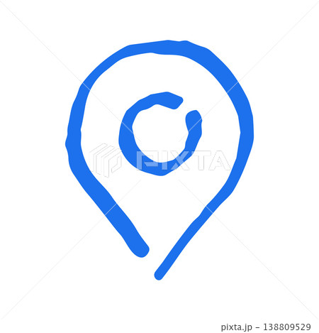 Location Pin Map Marker Hand Drawn Vector Illustration. Whimsical Doodle Navigation Symbol Grunge Icon Location Pin Map Marker Hand Drawn Vector Illustration. Whimsical Doodle Navigation Symbol Grunge Icon 138809529