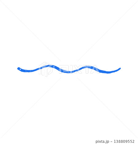 Simple Wavy Line Hand Drawn Doodle Vector Illustration For Minimalist Design Element 138809552