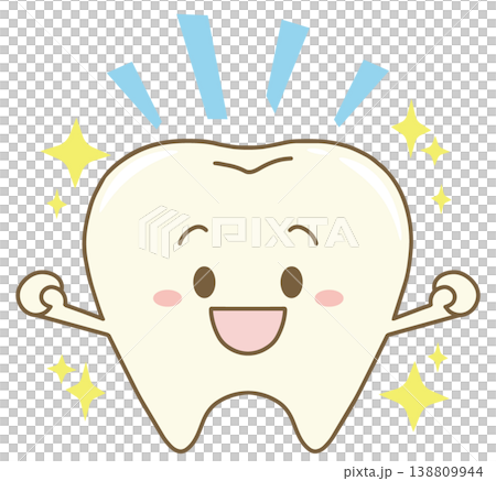 Sparkling, healthy teeth - Character illustration Sparkling, healthy teeth - Character illustration 138809944