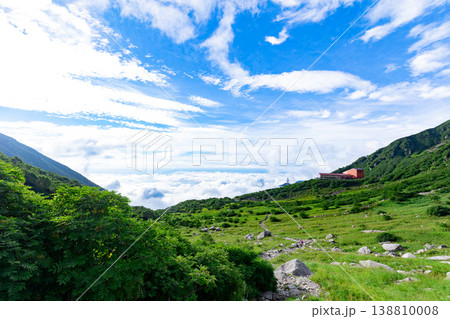千畳敷カールの絶景 登山道から見下ろす眺望 千畳敷カールの絶景 登山道から見下ろす眺望 138810008