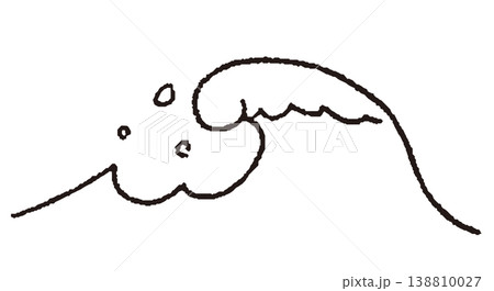 波のイラスト、線画 波のイラスト、線画 138810027