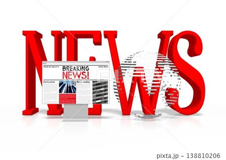 News concept - 3D illustration News concept - 3D illustration 138810206