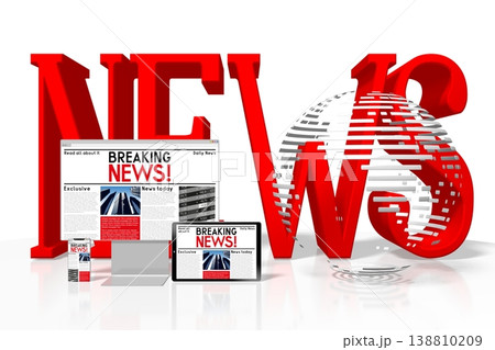 News concept - 3D illustration 138810209