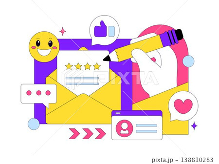 Customer Feedback Vector Illustration With Rating Stars Review System, User Opinion Survey, Mobile App Evaluation And Online Service Experience Customer Feedback Vector Illustration With Rating Stars Review System, User Opinion Survey, Mobile App Evaluation And Online Service Experience 138810283