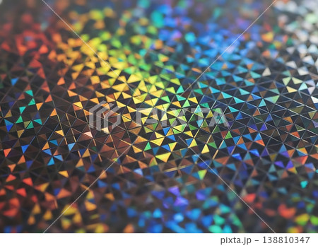Colorful holographic geometric pattern with...のイラスト素材 [138810347] - PIXTA