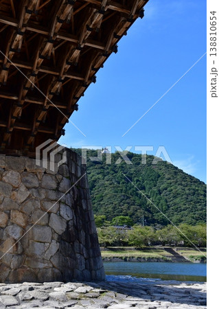 岩国城75 天守、錦帯橋、錦川 138810654