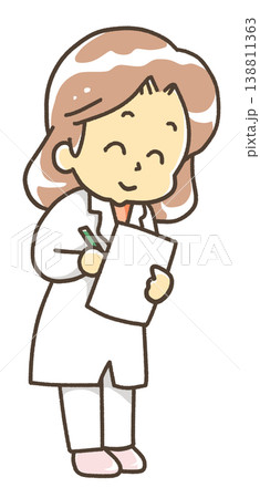 記録をとる先生 138811363