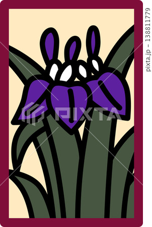 菖蒲にカスのミニ花札 菖蒲にカスのミニ花札 138811779