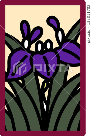 菖蒲にカスのミニ花札 菖蒲にカスのミニ花札 138811782