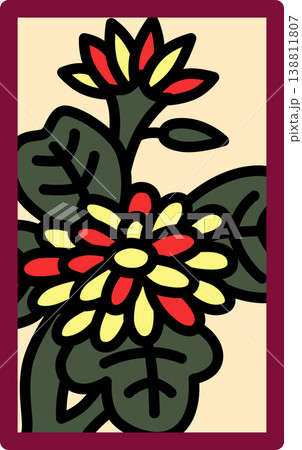菊にカスのミニ花札 菊にカスのミニ花札 138811807