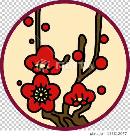 梅花與柿花札牌 138812077