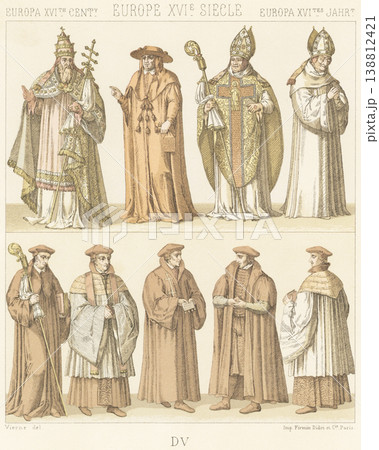 近世ヨーロッパの聖職者のイラスト 近世ヨーロッパの聖職者のイラスト 138812421