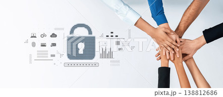 Diverse Hands Coming Together to Symbolize Teamwork and Collaboration in Data Security and Protection Against Cyber Threats Trope Diverse Hands Coming Together to Symbolize Teamwork and Collaboration in Data Security and Protection Against Cyber Threats Trope 138812686