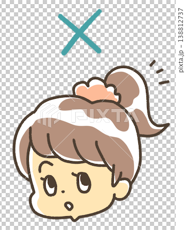 Inappropriate positions for hair ties during a health checkup Inappropriate positions for hair ties during a health checkup 138812737