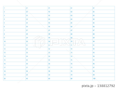 100項目の目標達成チェックリストイラスト 138812792