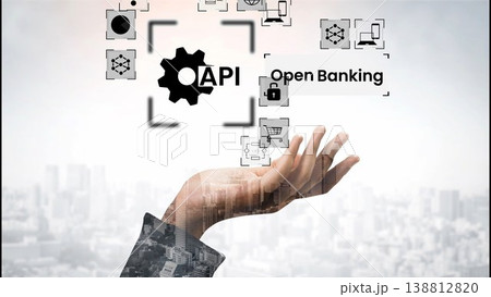 Hand Reaching for Open Banking Concept with API Symbols and Digital Icons in the Background Representing Financial Technology and Innovation Gluon Hand Reaching for Open Banking Concept with API Symbols and Digital Icons in the Background Representing Financial Technology and Innovation Gluon 138812820