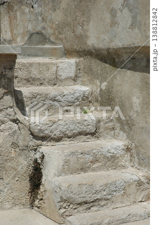 Old Weathered Stone and Concrete Stairs Old Weathered Stone and Concrete Stairs 138812842